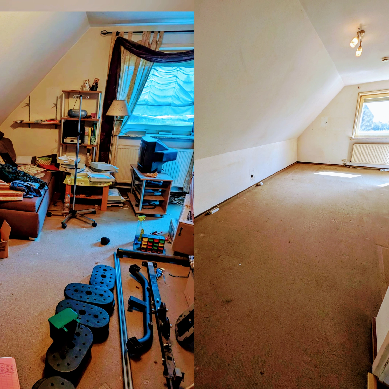 Team Viets - Haushaltsauflösung - vor und nach dem Ausräumen