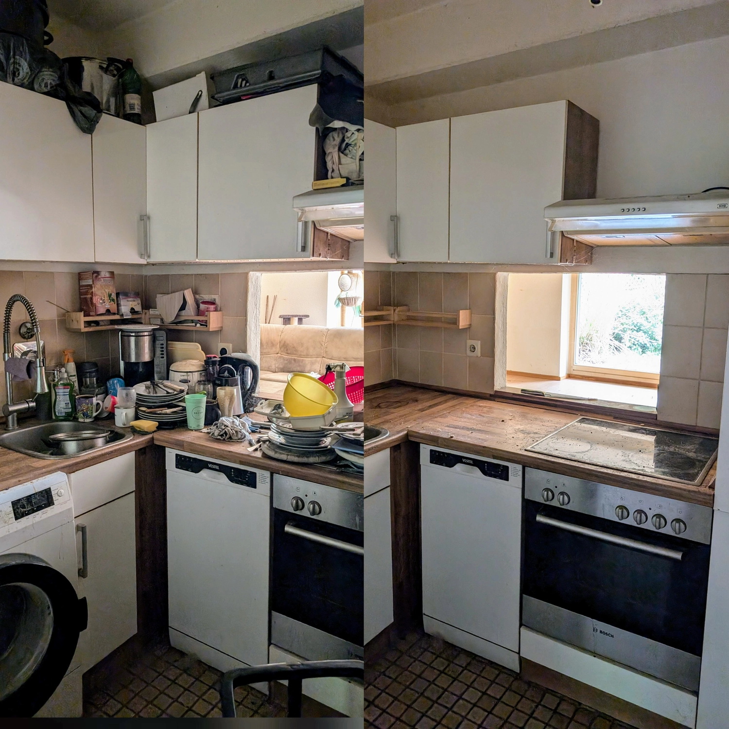 Team Viets - Haushaltsauflösung - vor und nach der Messieräumung